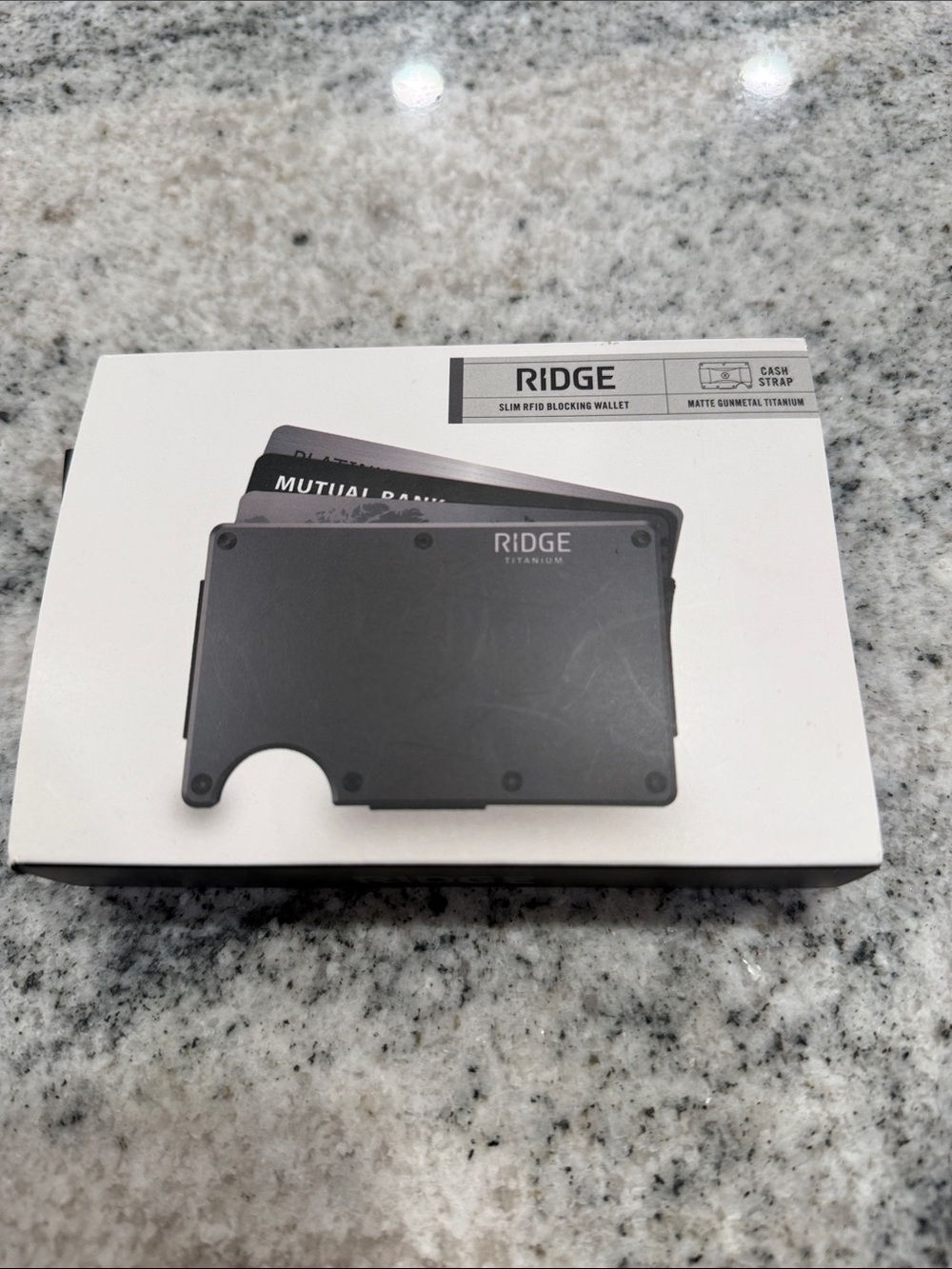 Ridge Slim RFID Blocking Wallet - Matte Gunmetal Titanium
